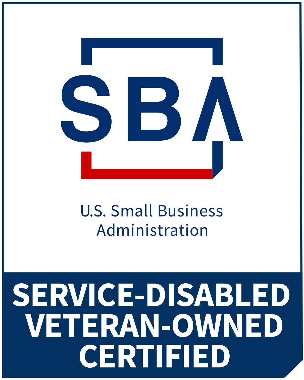 U.S. Small Business Administration Service-Disabled Veteran-Owned Certified badge